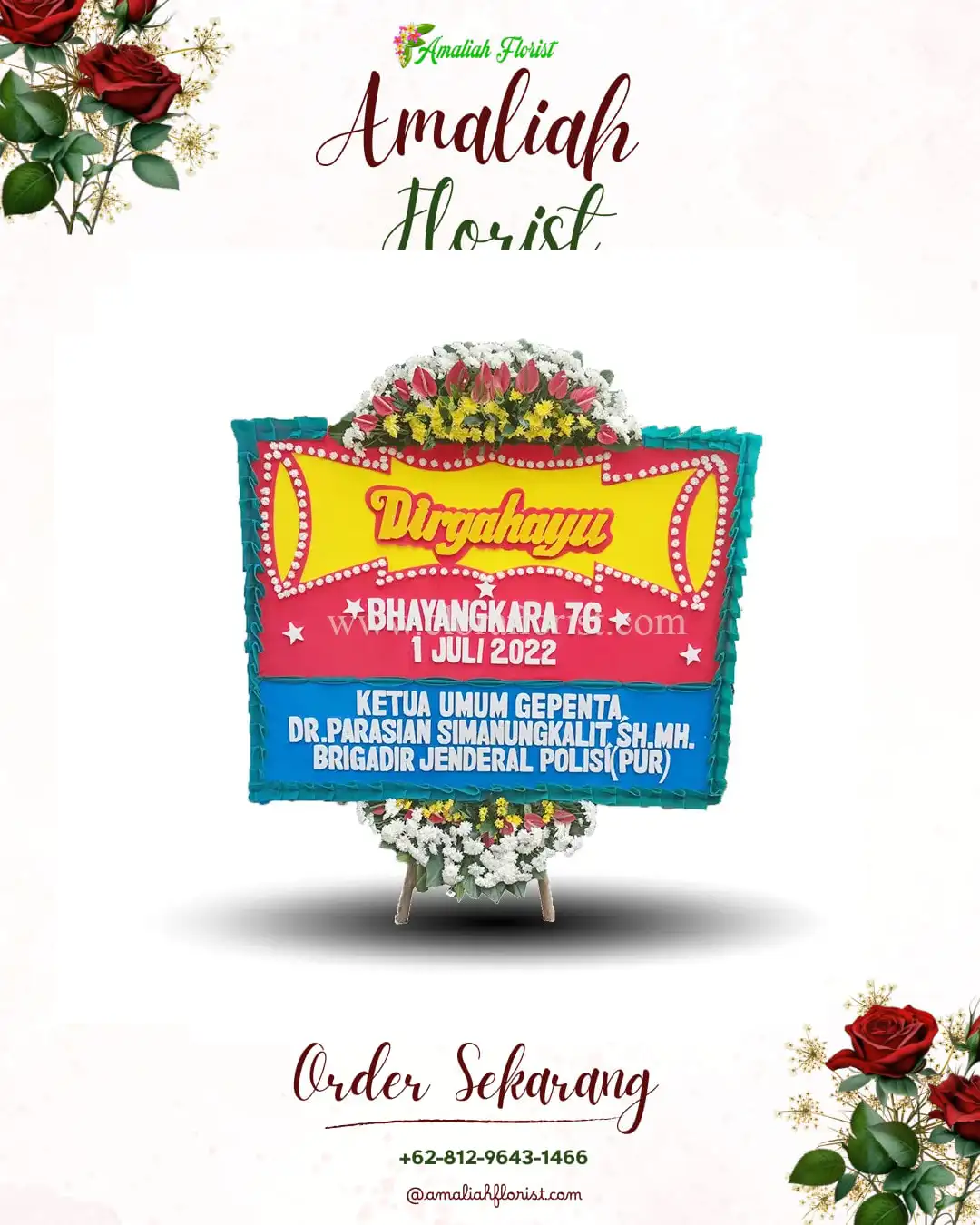 Papan Bunga HUT Ulang Tahun Gendayakan